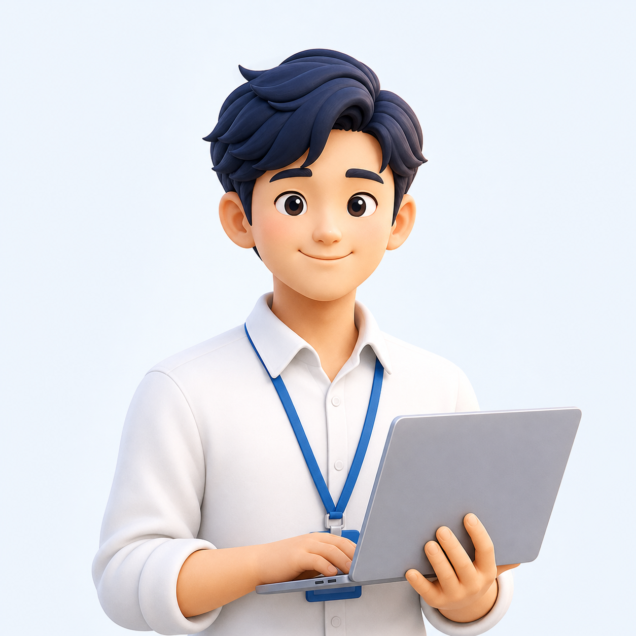 민준 배포 AI 직원 일러스트