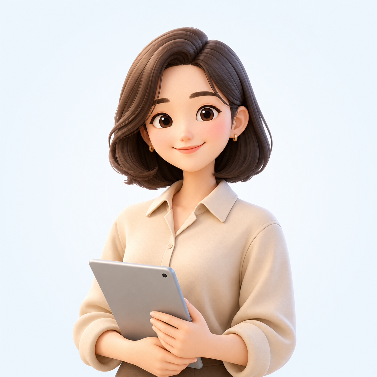 리나 기획 AI 직원 일러스트